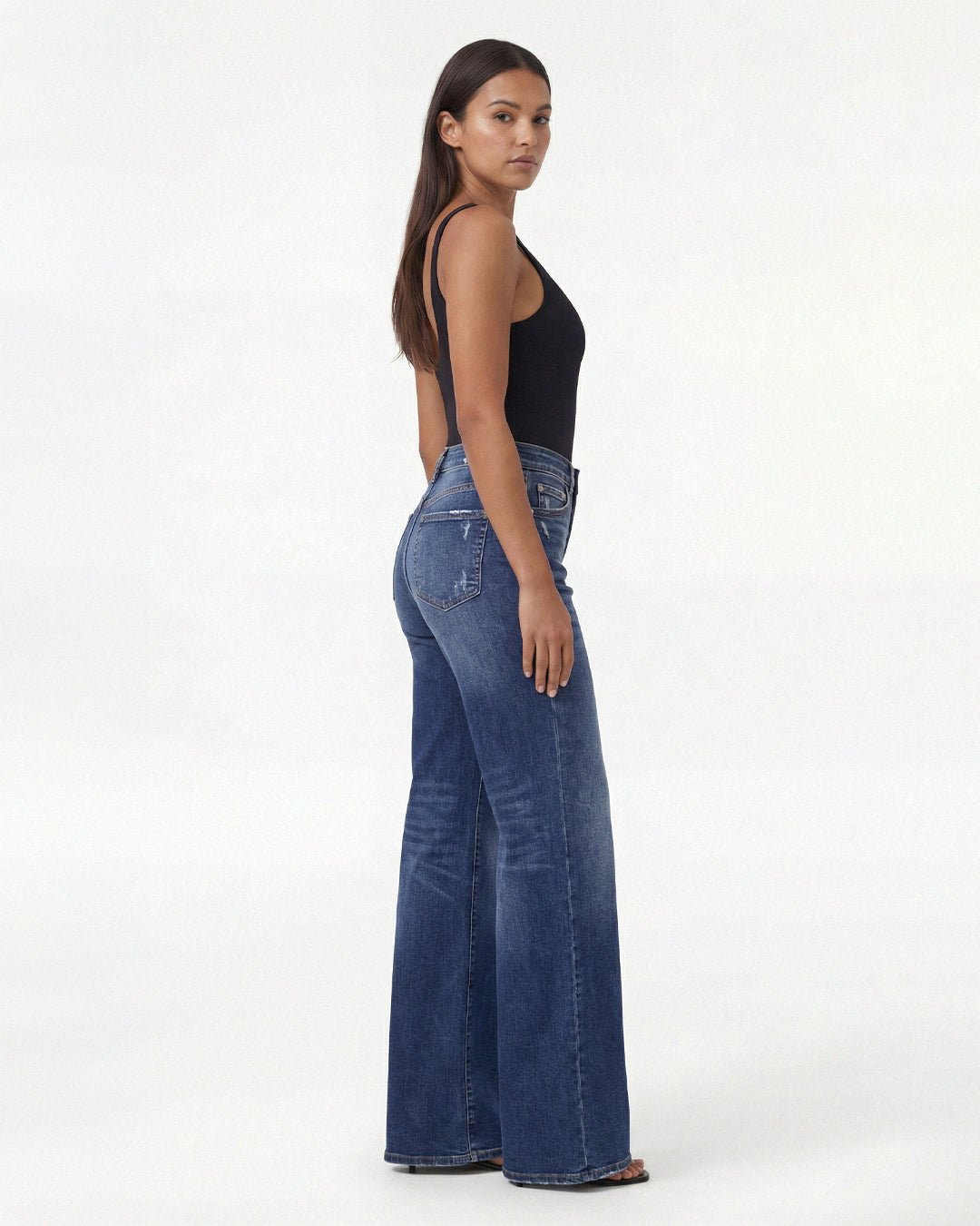 BBL Wide Leg Jeans Mid Rise